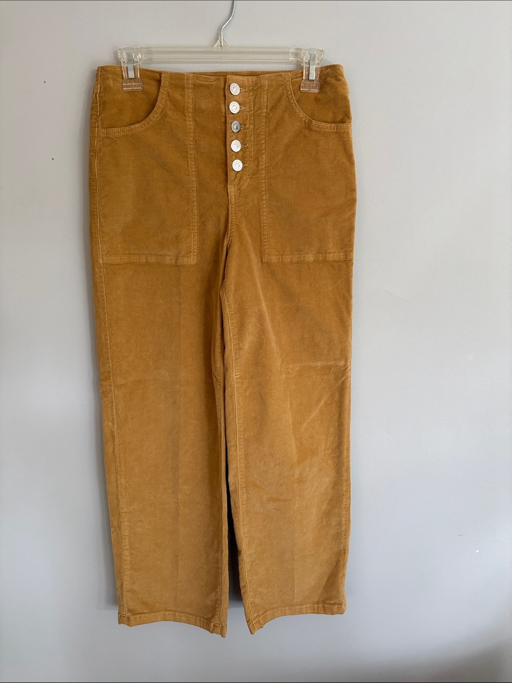 Veronica Beard Wide-Leg Corduroy Pants in Mustard